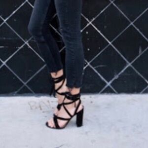 GIANVITO ROSSI EUR 37 denim 4” Janis sandal block